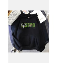 Zoro Yazılı Kapşonlu Sweatshirt