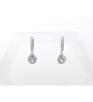 Oval Tasarım Gümüş Küpe 925 Ayar