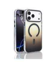 Apple iPhone 17 Pro Max Uyumlu Kılıf M-safe Şarj Özellikli Transparan Renk Geçişli Zore Toros Kapak (Gri)