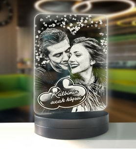 Sevgiliye Özel Led Gece Lambası (Beyaz)