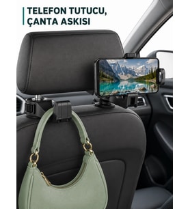 Telefon Tutucu Özellikli Araç İçi Çanta Askısı