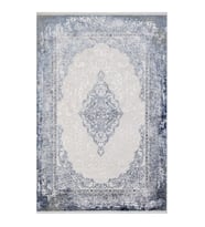 Makine Kaymaz Yıkanabilir Mavi Klasik Salon Halısı Mutfak Halısı Koridor Halısı Yolluk 09707D