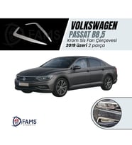 VW Passat B8,5 Krom Sis Farı Çerçevesi 2 Parça 2019 Üzeri Paslanmaz Çelik