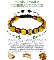 Üretici Sertifikalı Küp Kesim Sarı Kırmızı Doğal Damla Kehribar Bileklik (UKRAYNA) (Çok Renkli)