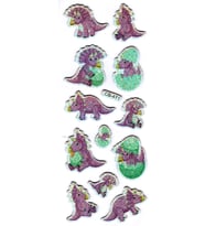 Sticker Kabartmalı Sticker Defter Planlayıcı Etiket (cb471) 16x7 cm- Mor Dinozor