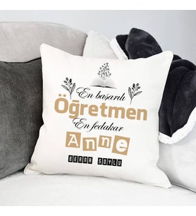 Kişiye Özel Öğretmen Annelere Hediye Yastık