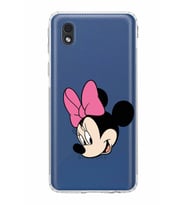 Samsung Galaxy A01 Core  Kamera Korumalı Kapak Minnie Mouse Tasarımlı  Şeffaf Kılıf