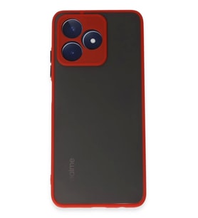 Newface Realme C53 Kılıf Montreal Silikon Kapak - Kırmızı