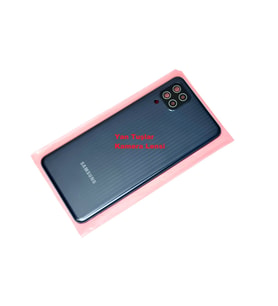 Tkgz Samsung Galaxy M12 kasa Arka Pil Batarya Kapağı Siyah