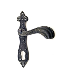 Antika Tarz Dekoratif Pirinç Mevlana Oda Kapı Kolu - 228x48 Mm, Oksit