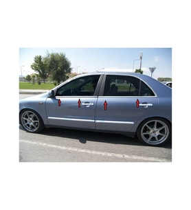Fiat Marea (1997-2002) Krom Paslanmaz Cam Çıtası 4 Parça