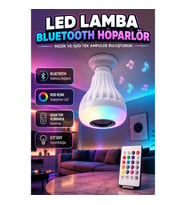 Kablosuz Bluetooth Led Lambalı Hoparlör Dekoratif Akıllı Ampul Tasarımlı