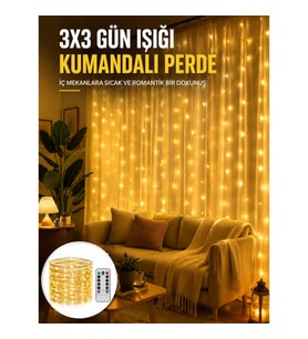 Mey İthalat® Zaman Ayarlı 8 Modlu Günışığı Perde Led Işık USB Çalışma Yeni Nesil