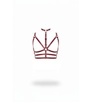Mulvxbrf Brf02 Bordo Göğüs Harness Deri Çok Bantlı Halka Detaylı - Brf235 (Mulvix)
