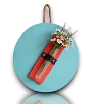 Boho Yuvarlak Duvar Saksısı 30 cm - Tek Cam Tüplü -Sevgililer Günü Anneler Günü Kadınlar Günü Hediyesi