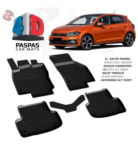 Drs Tuning Polo 6 4D Araca Özel Havuzlu Kauçuk Paspas 2017-2021