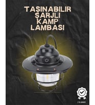 Kamp ve Bahçe İçin Retro LED Fener – Sıcak Işık, Uzun Ömürlü Batarya
