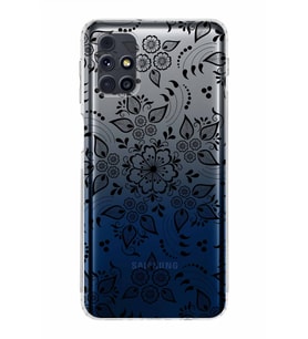 Samsung Galaxy M31s  Kamera Korumalı Kapak Nostalji Desen Tasarımlı  Şeffaf  Kılıf