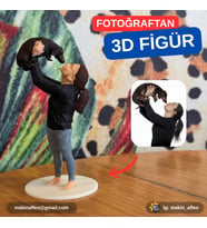 MakinaFleo Kişiye Özel 3D Evcil Hayvan & İnsan Figürü (20cm)