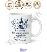 Bilim İnsanına Hediye Kişiye Özel Baskılı Kupa Bardak Bilim Temalı