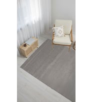 Dream Color Gri Yumuşak Yüzeyli Kaymaz Makinede Yıkanabilir Halı