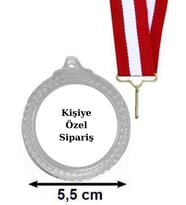 Kişiye Özel Madalya - Turnuva Madalyası - Ödül Madalyası ( 1 Adet ) (Gümüş)