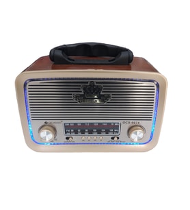 WELLPOWER NOSTALJİ RADYO BT-MP3-TF CARD-USB -RADYO LEDLİ FENERLİ ŞARJLI PİLLİ