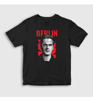 Presmono Unisex Çocuk Siyah Berlin La Casa De Papel T-Shirt 196569tt