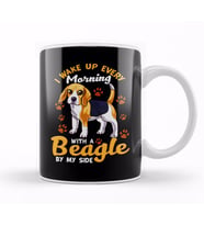 Mom I Wake Up Every Morning With a Beagle By My Side Kupa Bardak Porselen