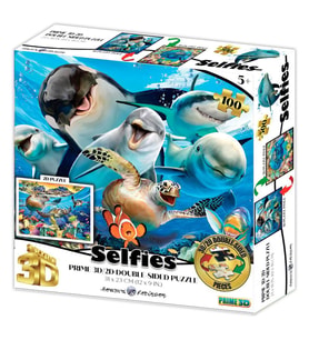 Prime 3D Deniz Canlıları ve Kaplumbağa Selfie Çift Taraflı Puzzle