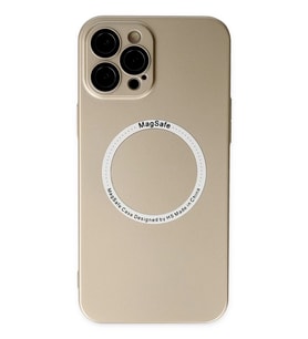 Newface Apple iPhone 12 Pro Kılıf Jack Magneticsafe Lens Silikon - Gold