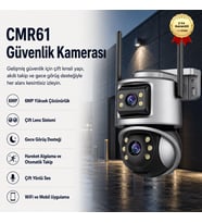 6MP Çift Lensli Mini PTZ WiFi Güvenlik Kamerası – Gece Görüşlü Hareket Takipli Akıllı Kamera