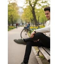 Enoch Erkek Retro Spor Ayakkabı - Günlük Yürüyüş Sneaker (Haki)