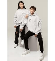Carl ve Ellie Sevgili/Çift/Arkadaşlık 2'li Kapşonlu Sweatshirt Seti (Beyaz)