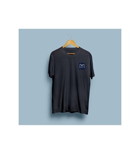 Oversize Kayı Boyu Bayrağı Simgeli Unisex T-shirt (Siyah)