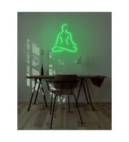 Yoga Yapan İnsan Figürlü Neon Tabela
