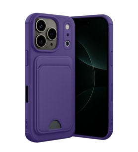 Apple iPhone 17 Pro Kelvin Kartvizitli Silikon - Derin Mor