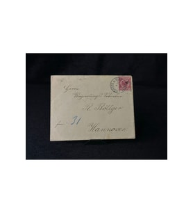 Deutsches Reich 1898 yılında Alman İmparatorluğu döneminde postadan geçmiş Zarf Reichspost 10 Pfenn