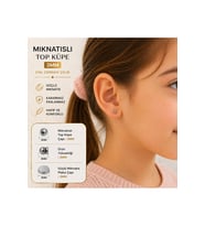 Mini Top Küpe Mıknatıslı 316L Çelik 3MM Top Küpe Delik Gerektirmez 1 Çift Küpe Güçlü Mıknatıs Unisex Top Küpe