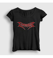 Presmono Kadın Siyah Logo Dismember T-Shirt 438917tt
