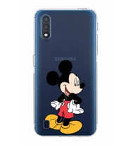 Samsung Galaxy A01  Kamera Korumalı Kapak Mickey Mouse Tasarımlı  Şeffaf Kılıf