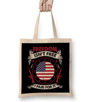 Freedom Isn t Free I Paid For It Patriotic Veteran Bez Çanta Uzun Saplı
