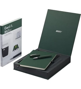 Lamy 2000 Dolma Kalem Fiberglass 14K Altın Pine F Uç Ve Defter Seti