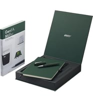 Lamy 2000 Dolma Kalem Fiberglass 14K Altın Pine F Uç Ve Defter Seti