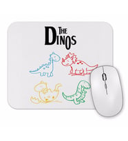 The Dinos White Dinozorlar Mouse Pad