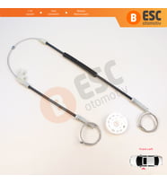 Mitsubishi Carisma DA 1995-2006 4/5 Kapı MR912459 için Ön Sol Cam Kriko Tamir Seti