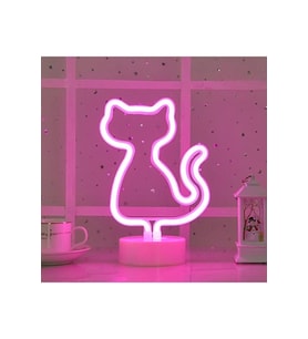 Kedi Neon Lamba Usb Ve Pilli Cat Led Işık
