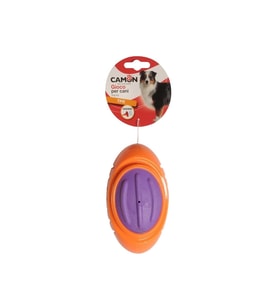 Camon İki Tonlu TPR Dayanıklı ve Gıcırtılı Rugby Köpek Oyun Topu 13 Cm