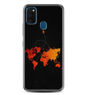 Samsung M21 M22 M23 M30 M31S M32 Kılıf Desenli Silikon İz Bırakan Uçak 1778