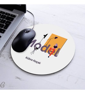 İsimli Modellere Özel Yuvarlak Mousepad